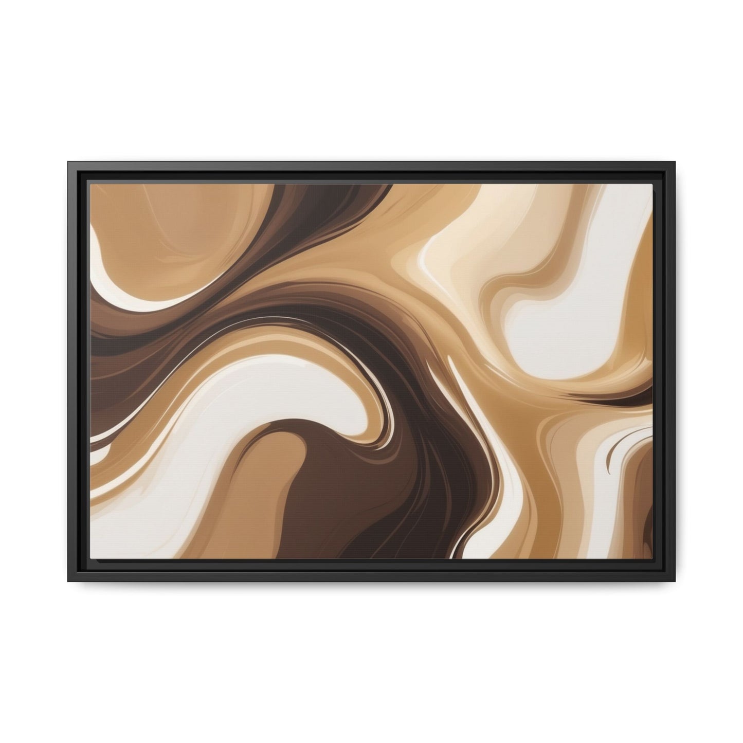 Abstract Wave Framed Canvas Art - Multi-Color Home Decor