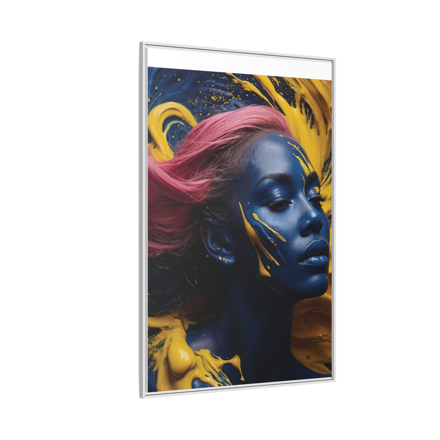 Vibrant Abstract Art Print - Multicolor Framed Canvas Wall Decor