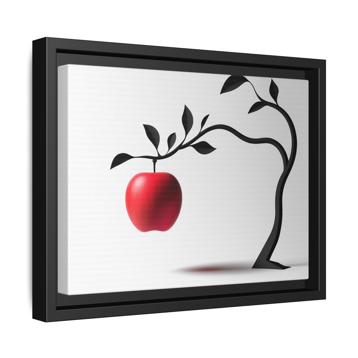 Modern Framed Canvas Art - Red Apple Tree Decor for Home & Office