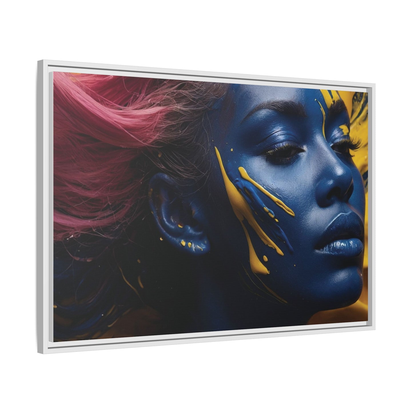 Vibrant Abstract Art Print - Multicolor Framed Canvas Wall Decor