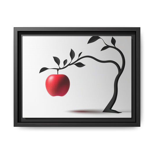 Modern Framed Canvas Art - Red Apple Tree Decor for Home & Office