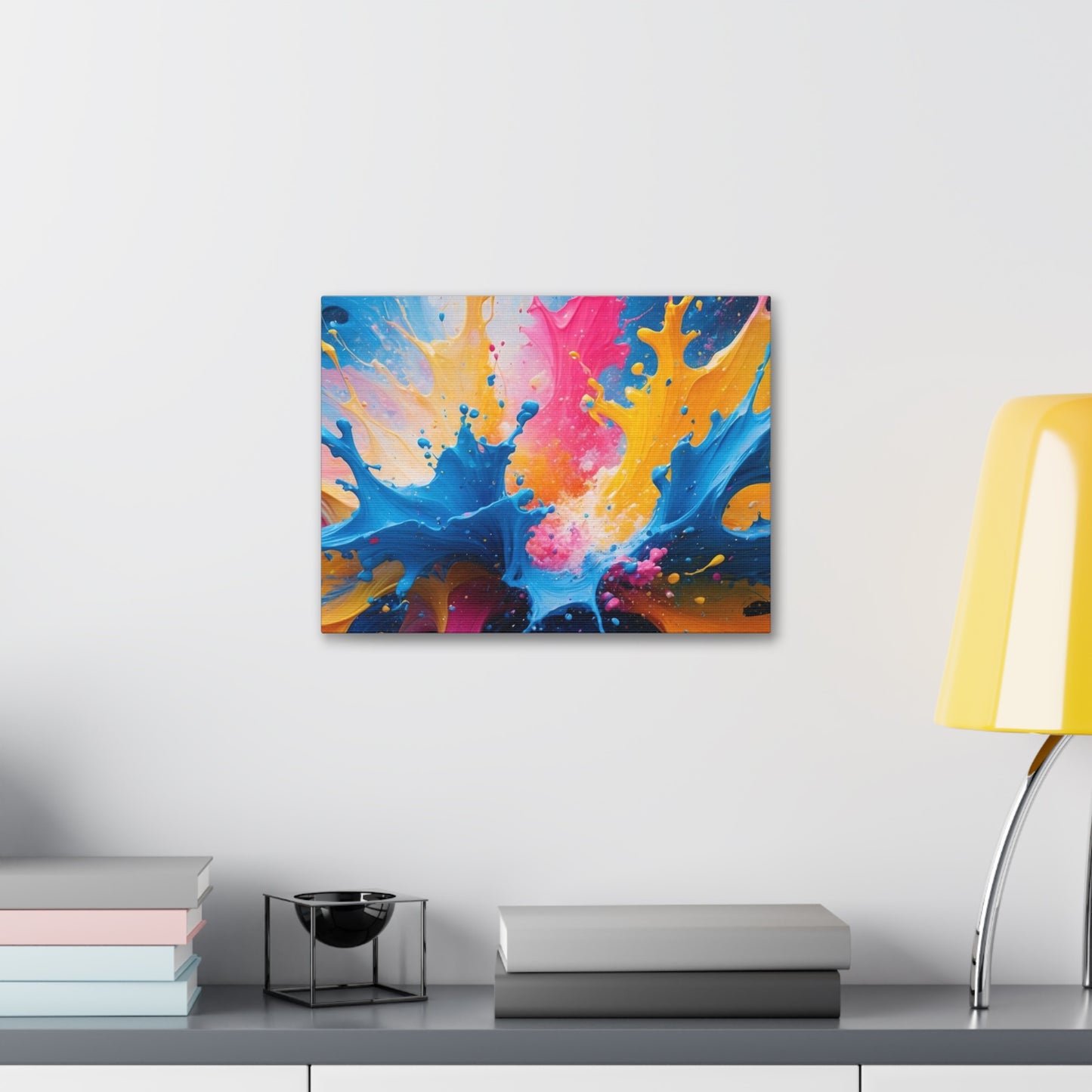 Vibrant Abstract Canvas Art - Colorful Splash Wall Decor