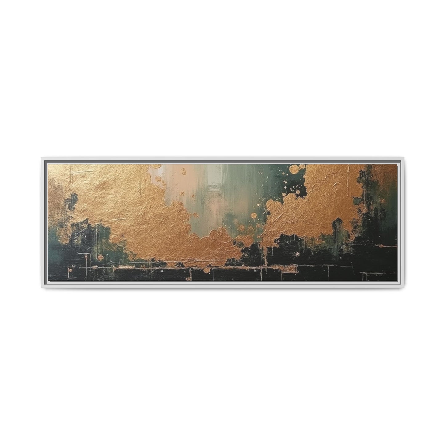 Elegant Matte Canvas Wall Art - Multi-Color Abstract Framed Decor