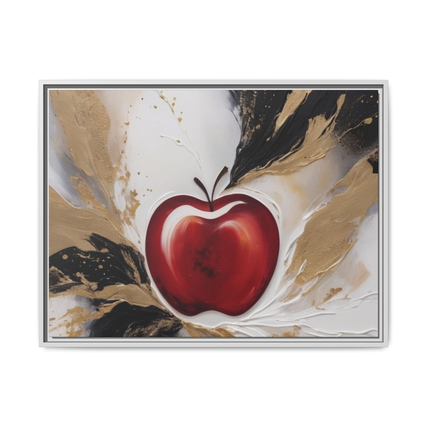 Elegant Apple Canvas Art Print - Framed Wall Decor