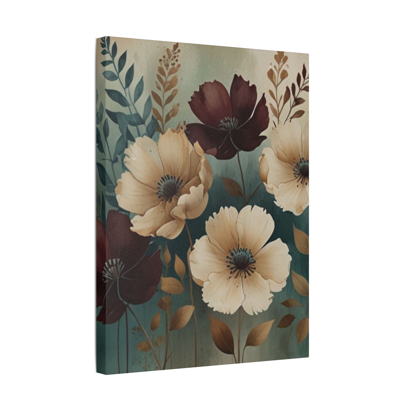 Floral Satin Canvas Art | Nature-Inspired Wall Décor
