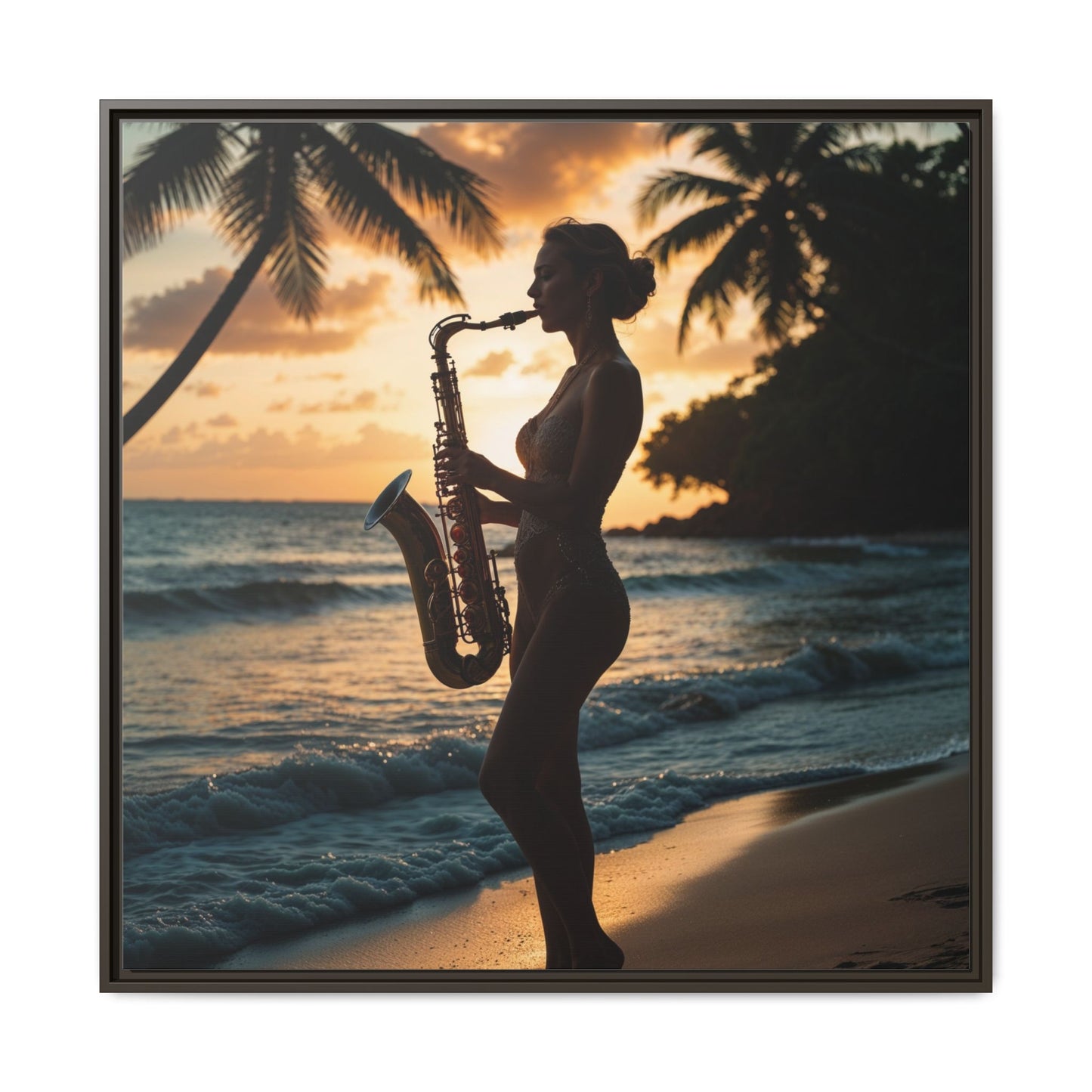 Saxophone Sunset on the beach