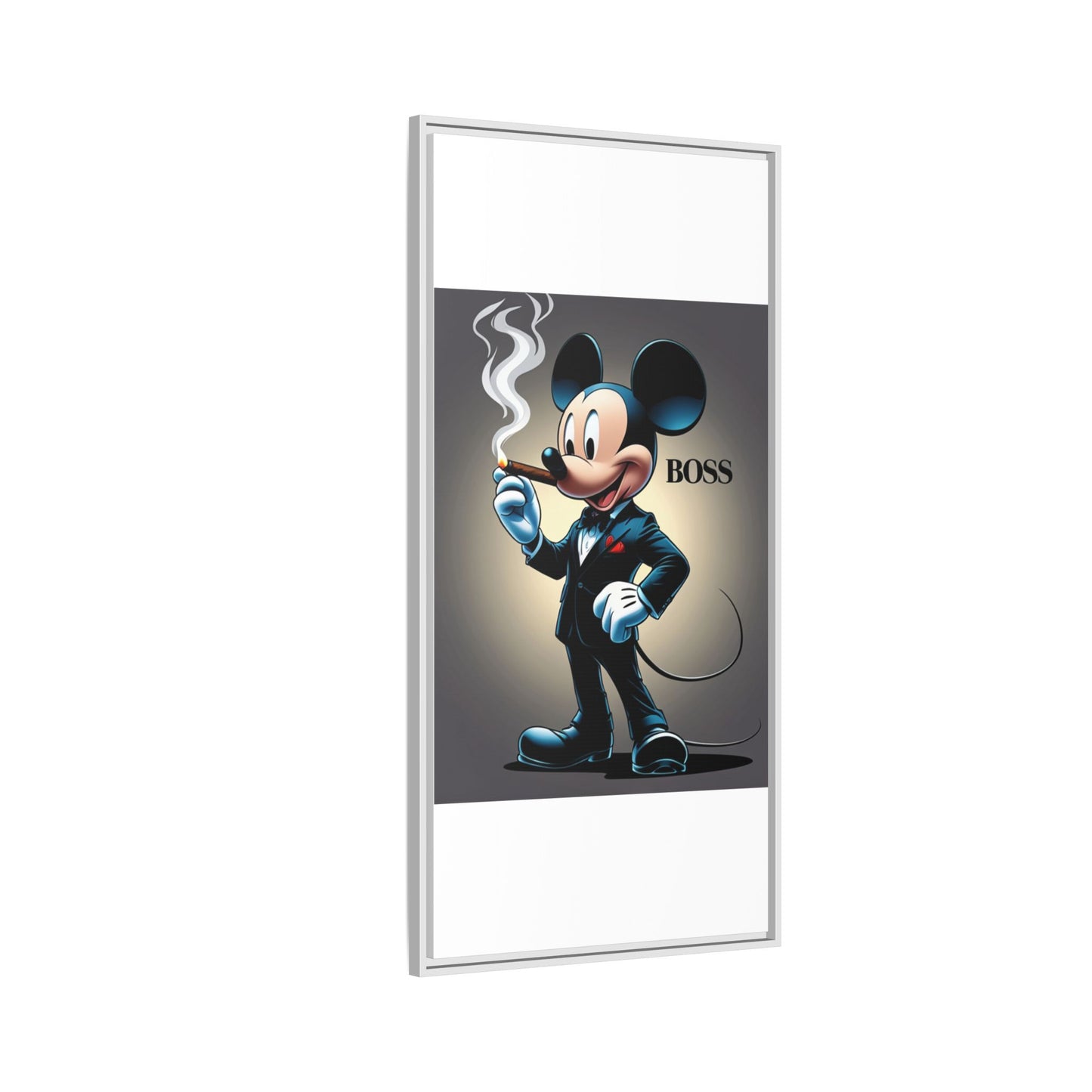 Framed Boss Mickey Mouse Canvas Art - Stylish Wall Decor for Fans