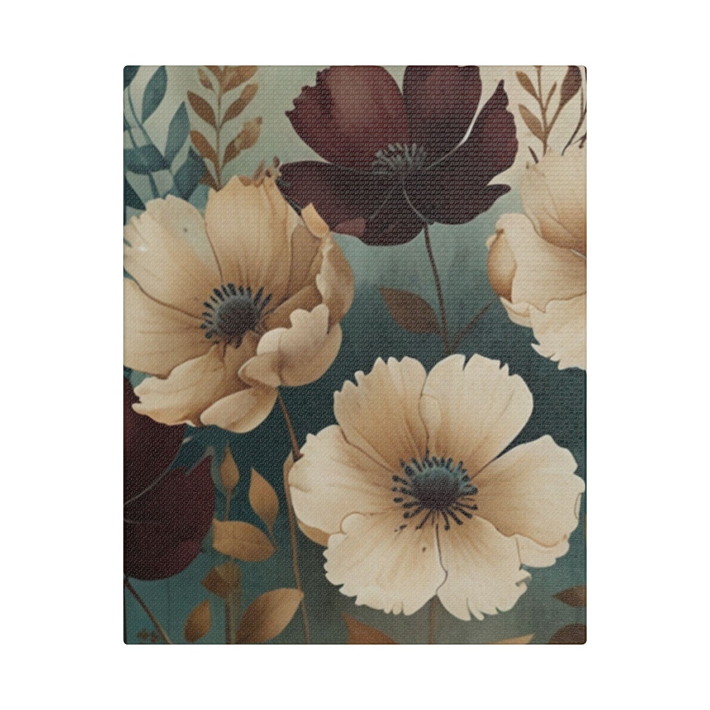 Floral Satin Canvas Art | Nature-Inspired Wall Décor