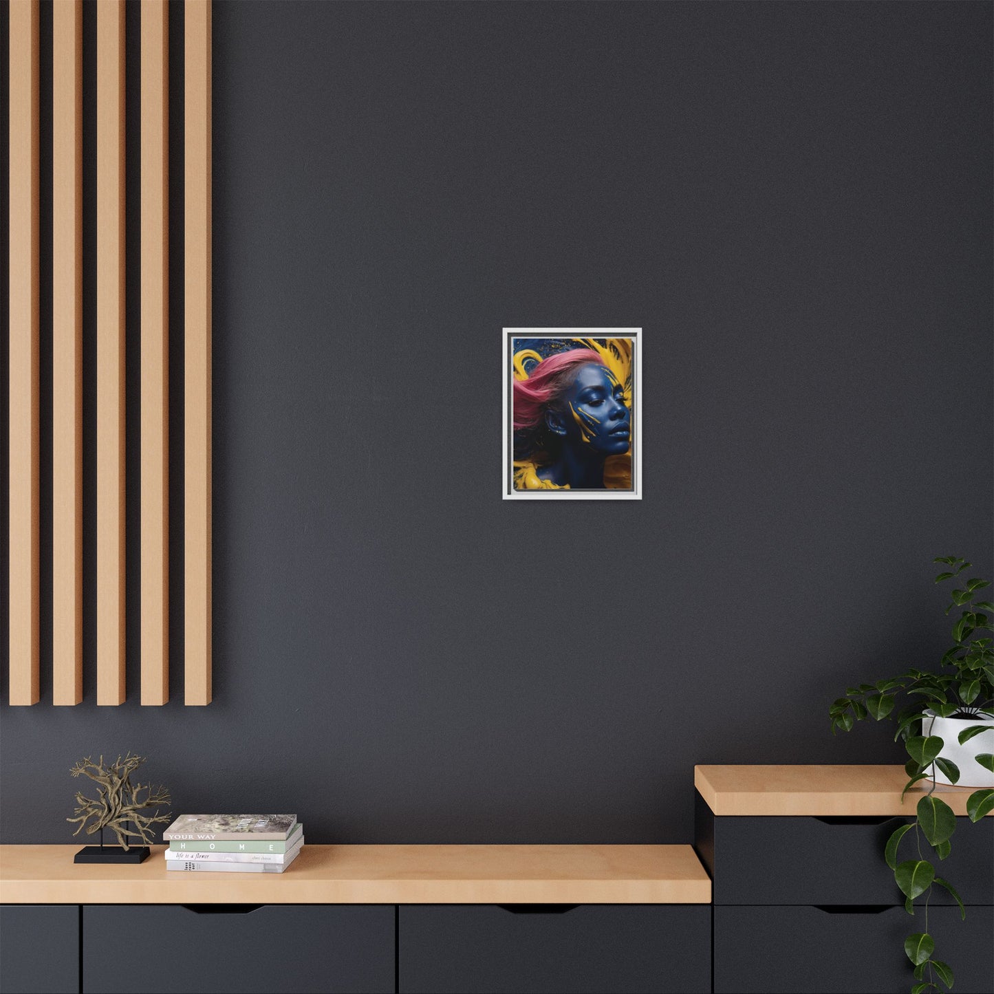 Vibrant Abstract Art Print - Multicolor Framed Canvas Wall Decor