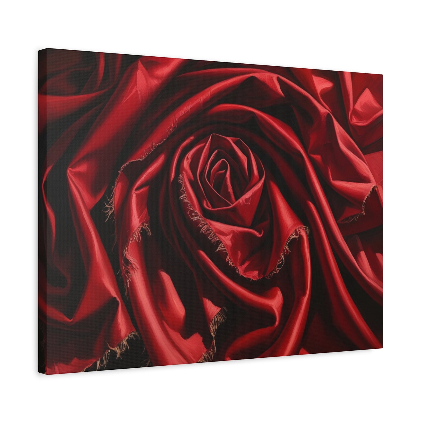 Elegant Red Rose Canvas Wall Art - Stretched Matte Decoration