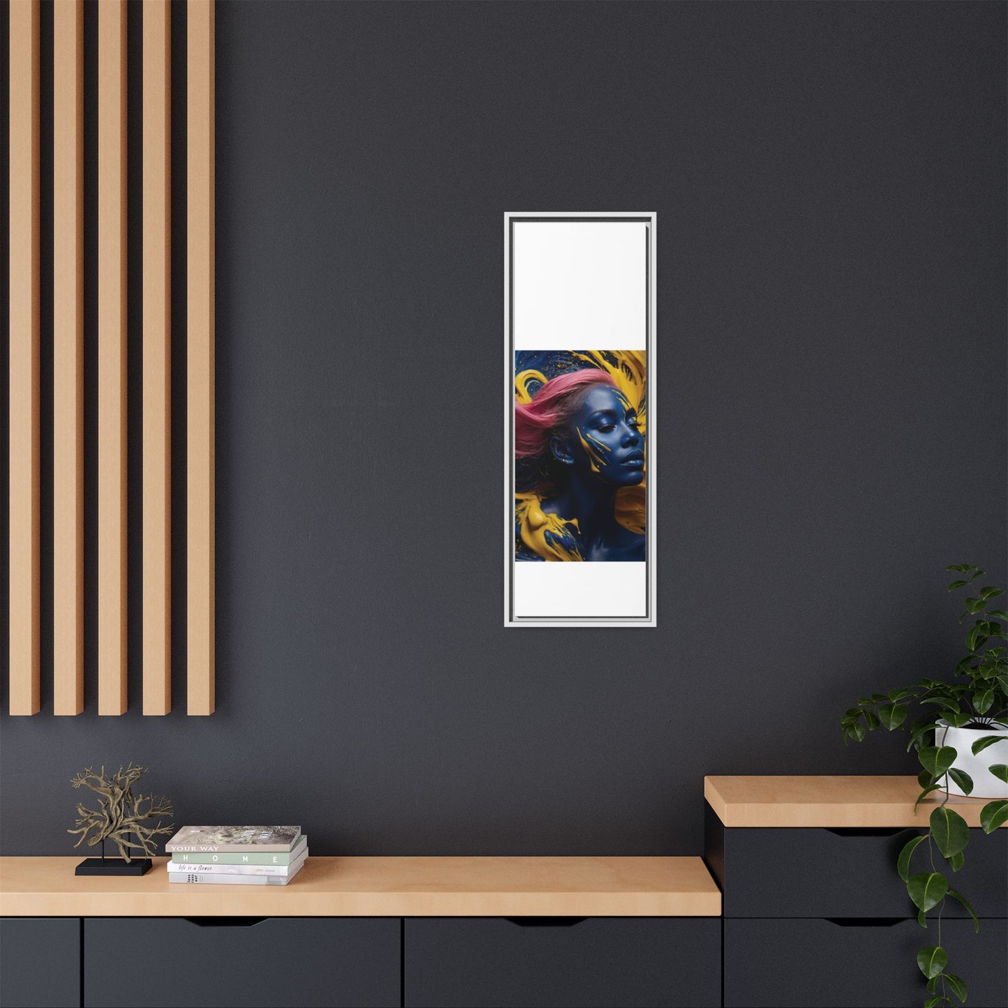 Vibrant Abstract Art Print - Multicolor Framed Canvas Wall Decor