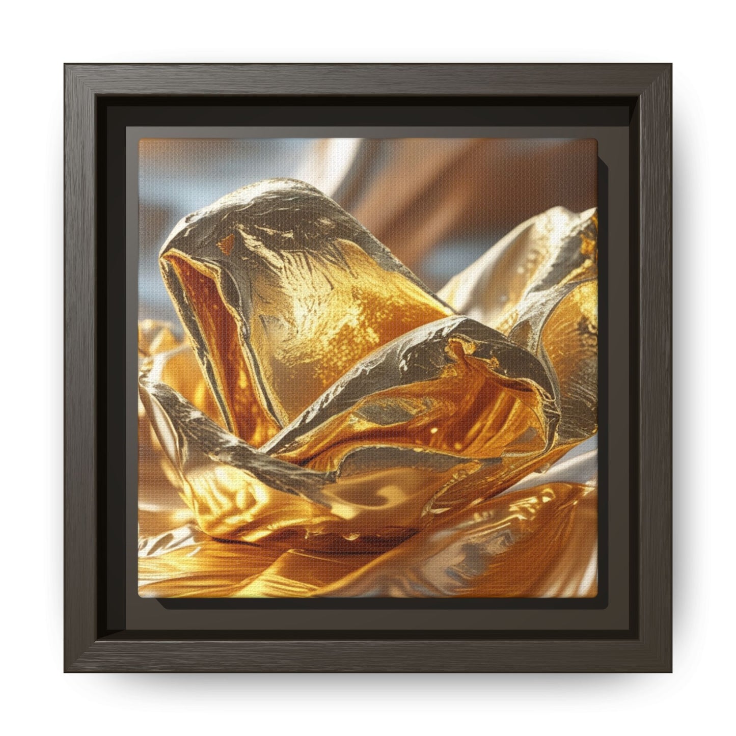 Gold Foil Rose Canvas Art - Elegant Home Decor