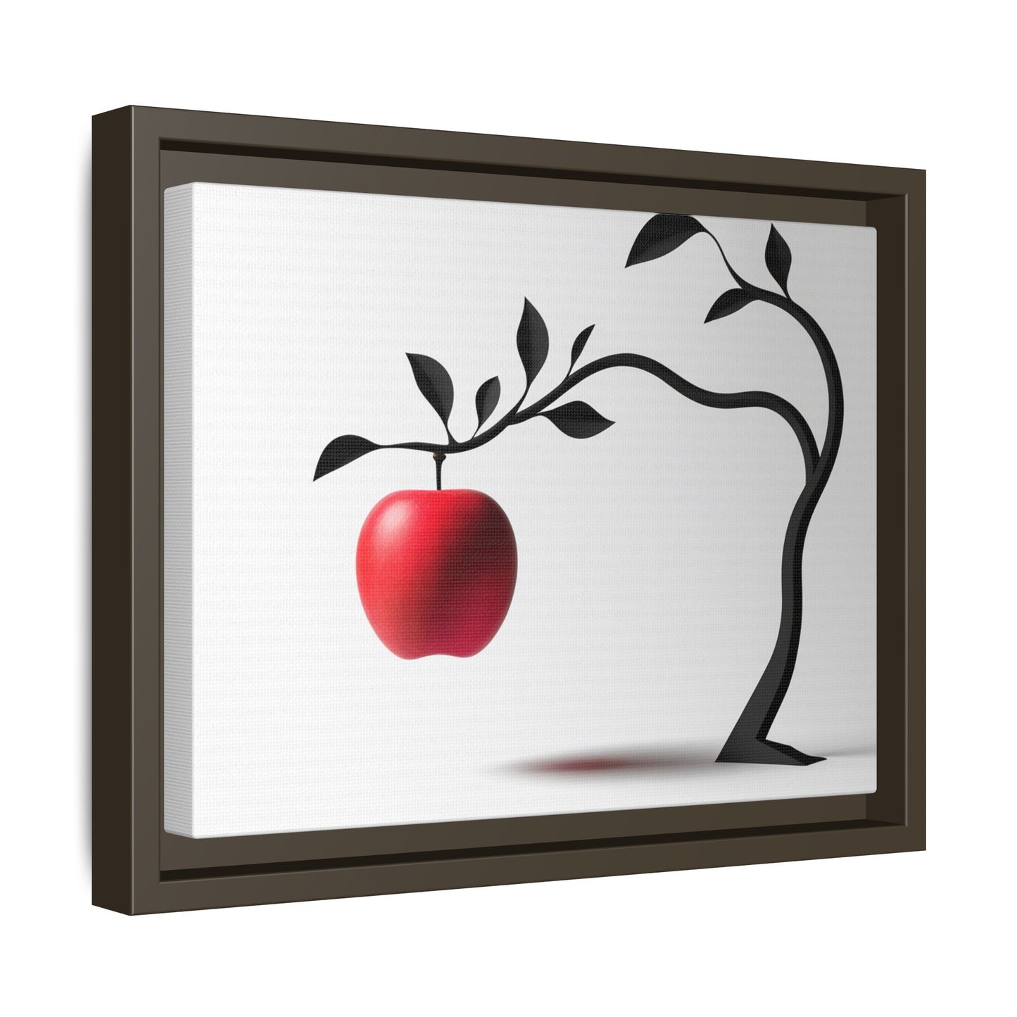 Modern Framed Canvas Art - Red Apple Tree Decor for Home & Office