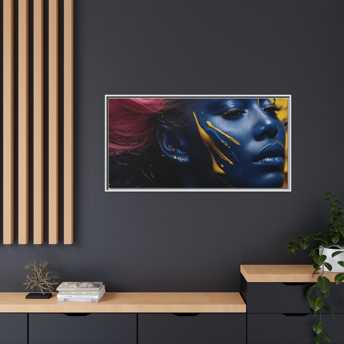 Vibrant Abstract Art Print - Multicolor Framed Canvas Wall Decor