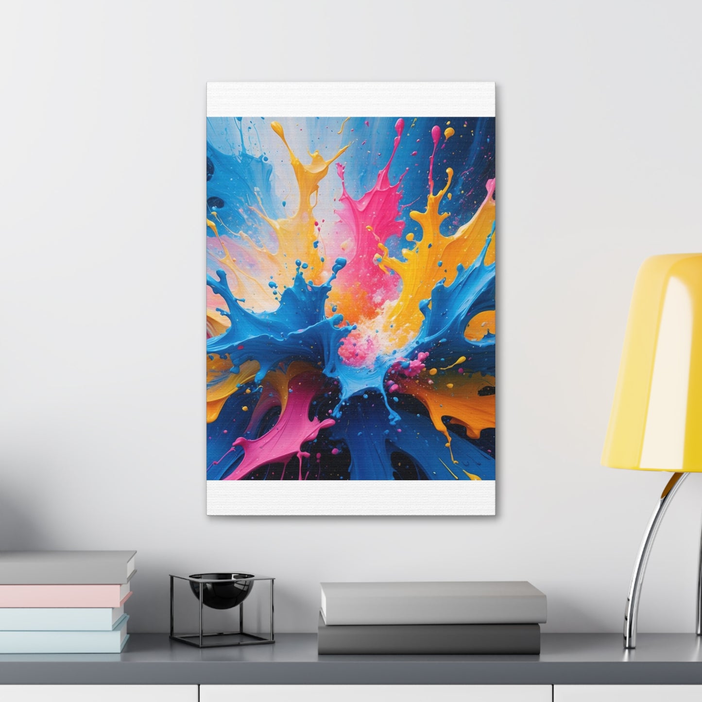 Vibrant Abstract Canvas Art - Colorful Splash Wall Decor