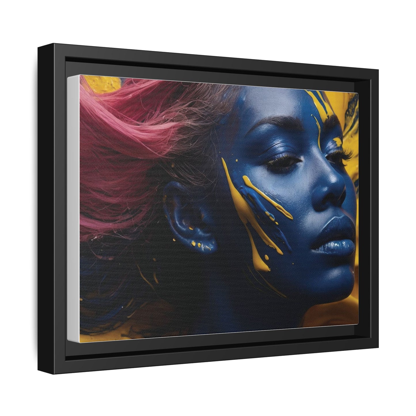 Vibrant Abstract Art Print - Multicolor Framed Canvas Wall Decor