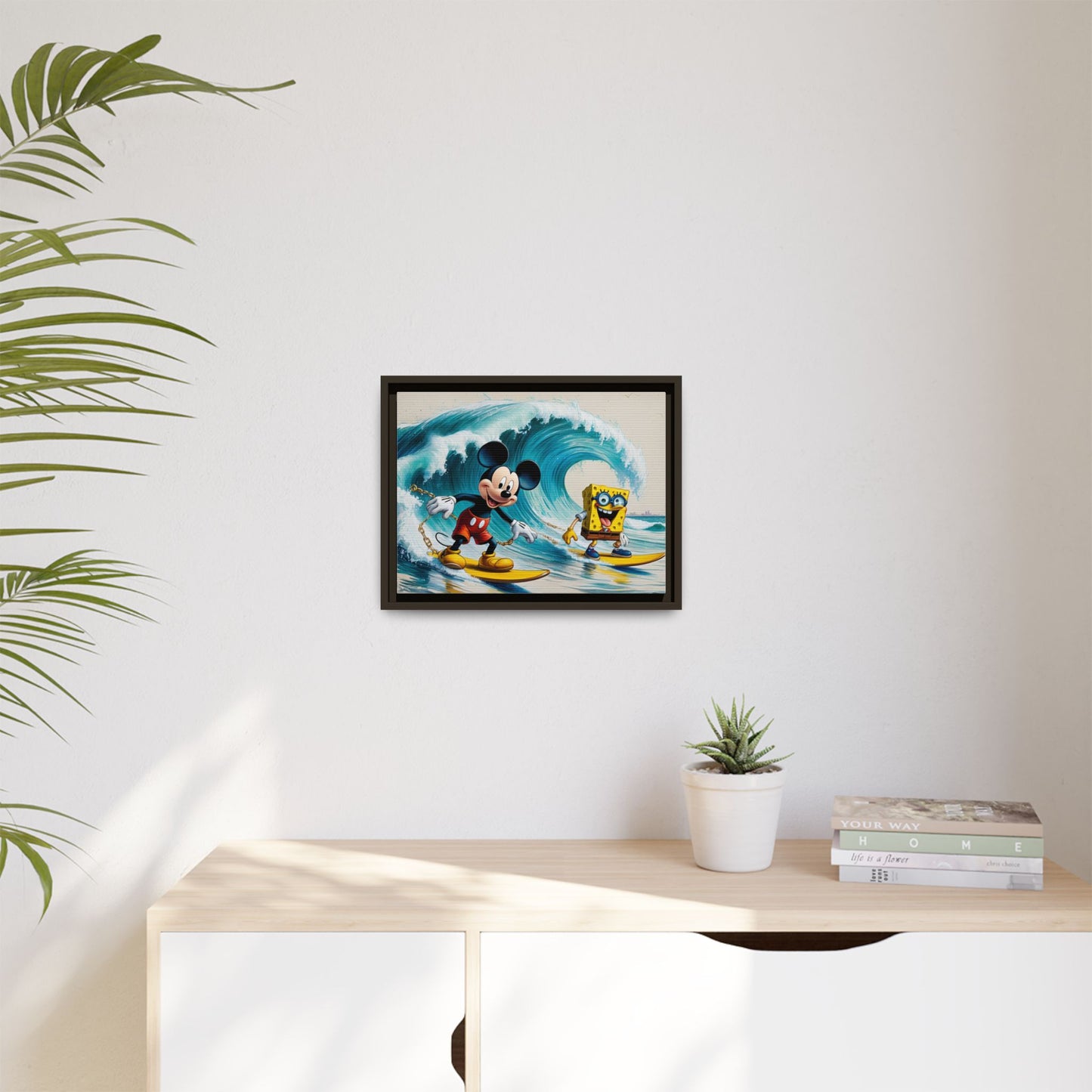 Vibrant Framed Art Print - Bold Floral Fantasy