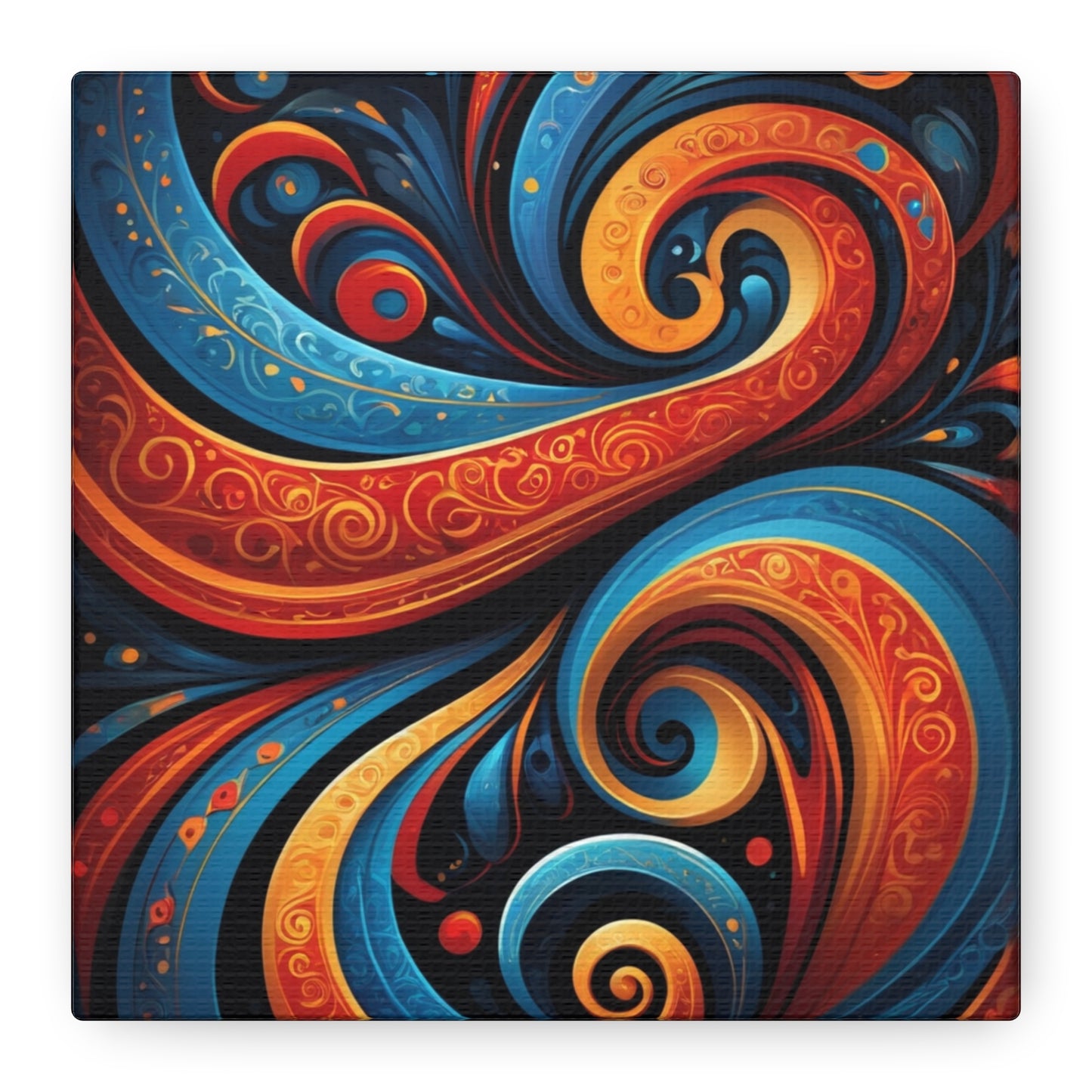 Vibrant Swirl Canvas Art - Colorful Abstract Wall Decor