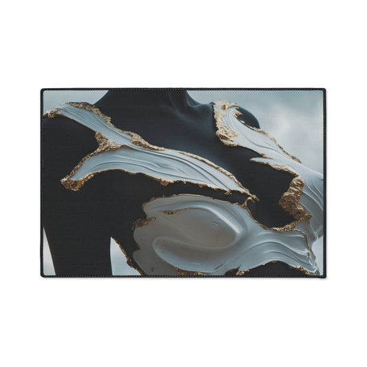 Artistic Heavy Duty Floor Mat - Elegant Abstract Design for Home Decor