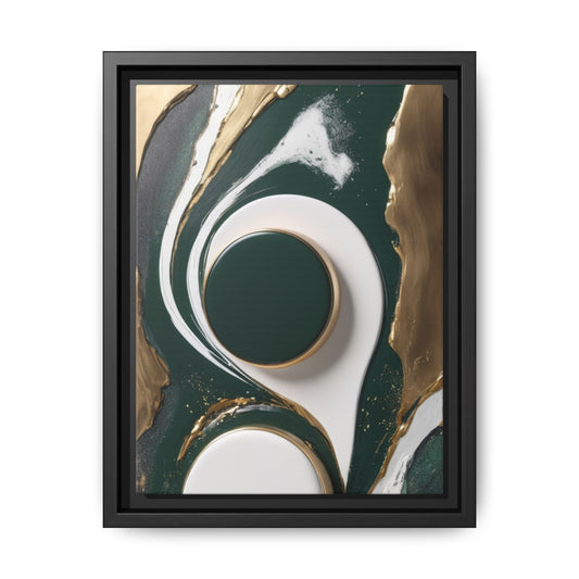 Elegant Abstract Framed Canvas Art - Modern Multi-Color Home Decor