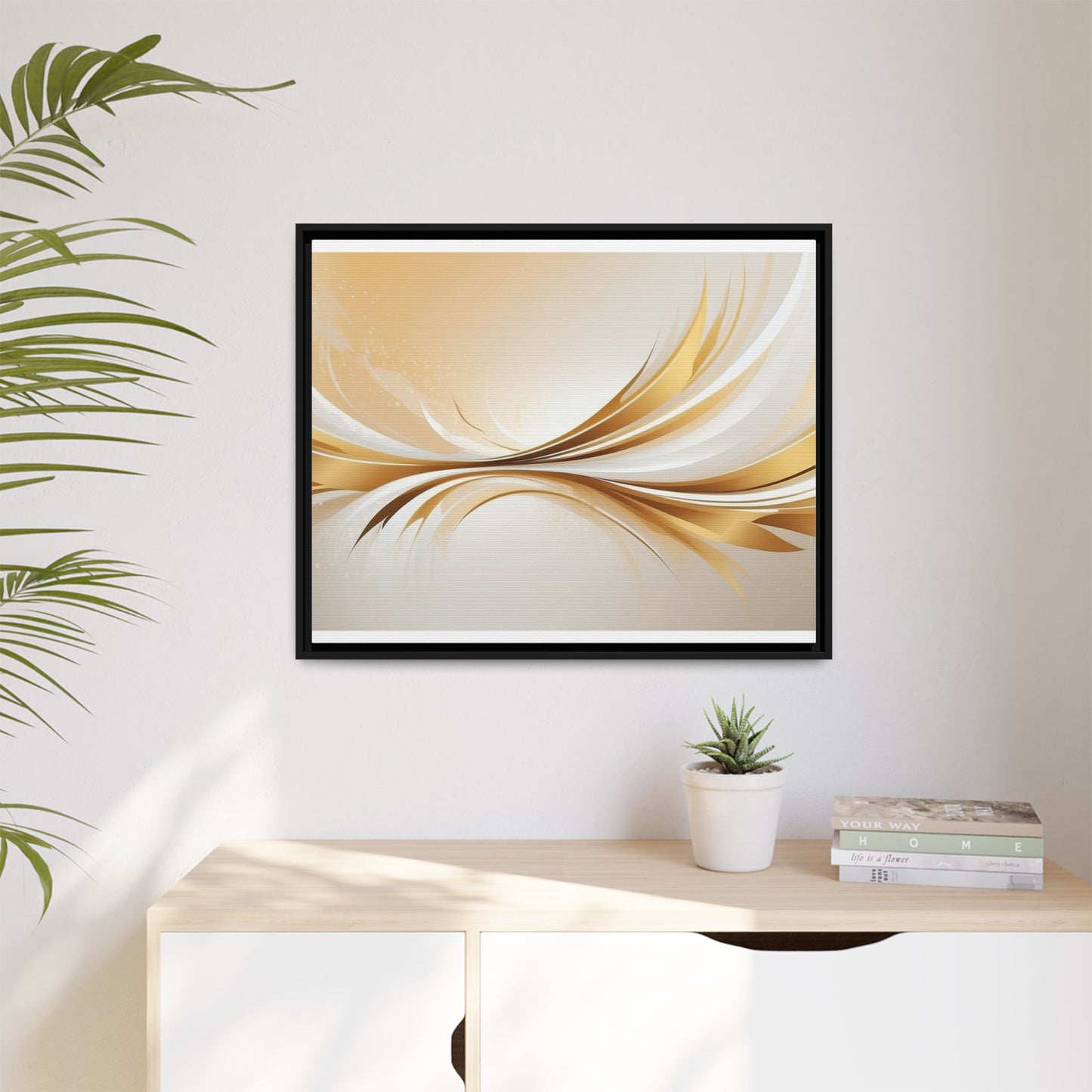 Modern Abstract Wall Art - Framed Matte Canvas Decor