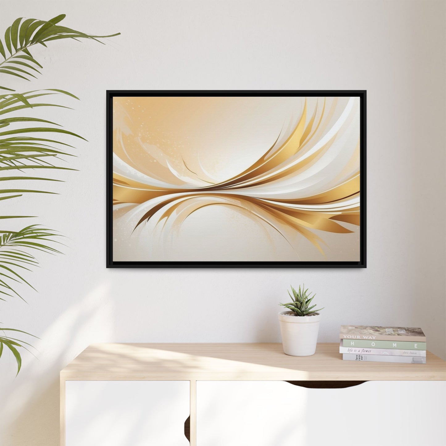Modern Abstract Wall Art - Framed Matte Canvas Decor