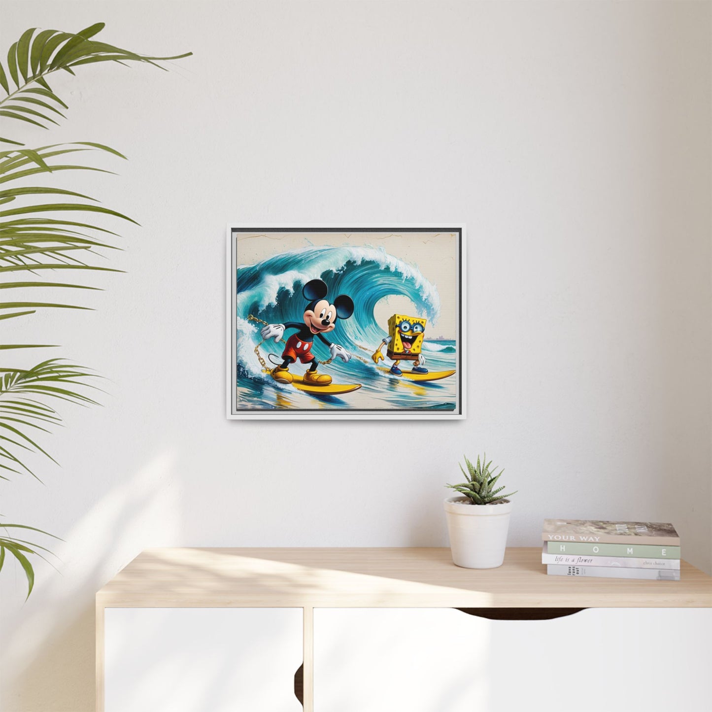 Vibrant Framed Art Print - Bold Floral Fantasy