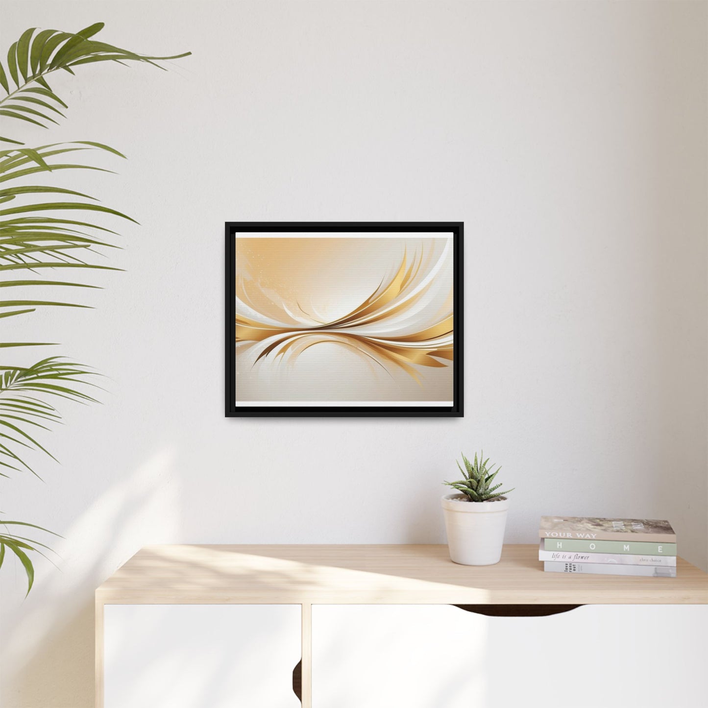 Modern Abstract Wall Art - Framed Matte Canvas Decor