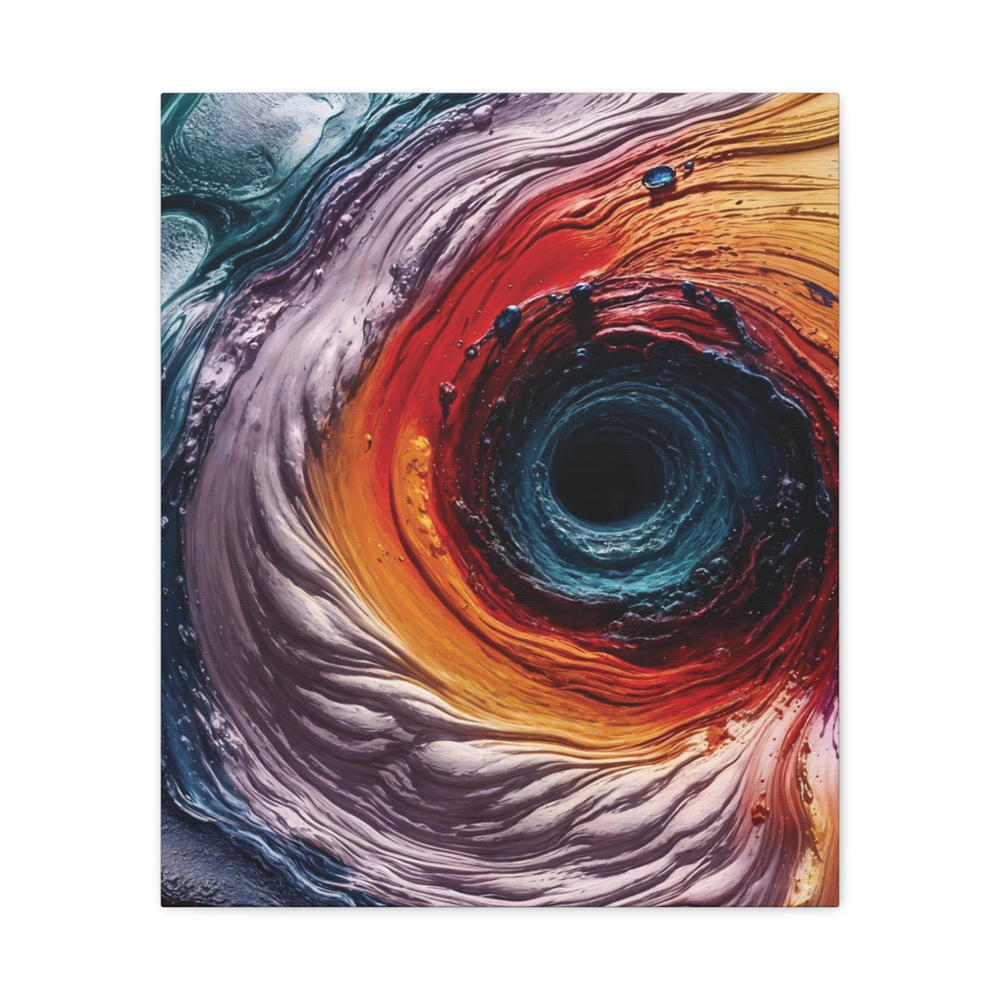 Vibrant Abstract Wall Art Canvas - Swirling Colors