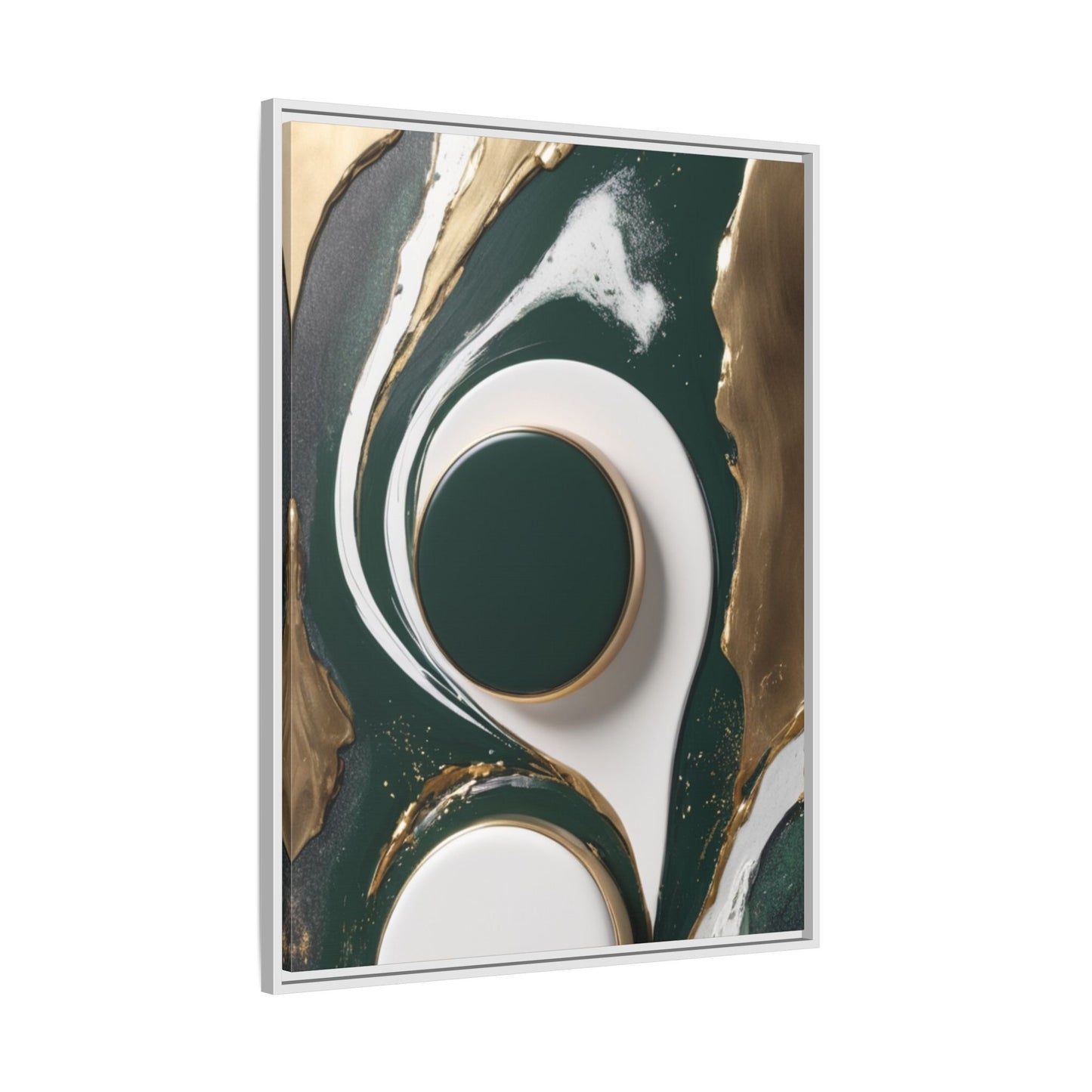 Elegant Abstract Framed Canvas Art - Modern Multi-Color Home Decor