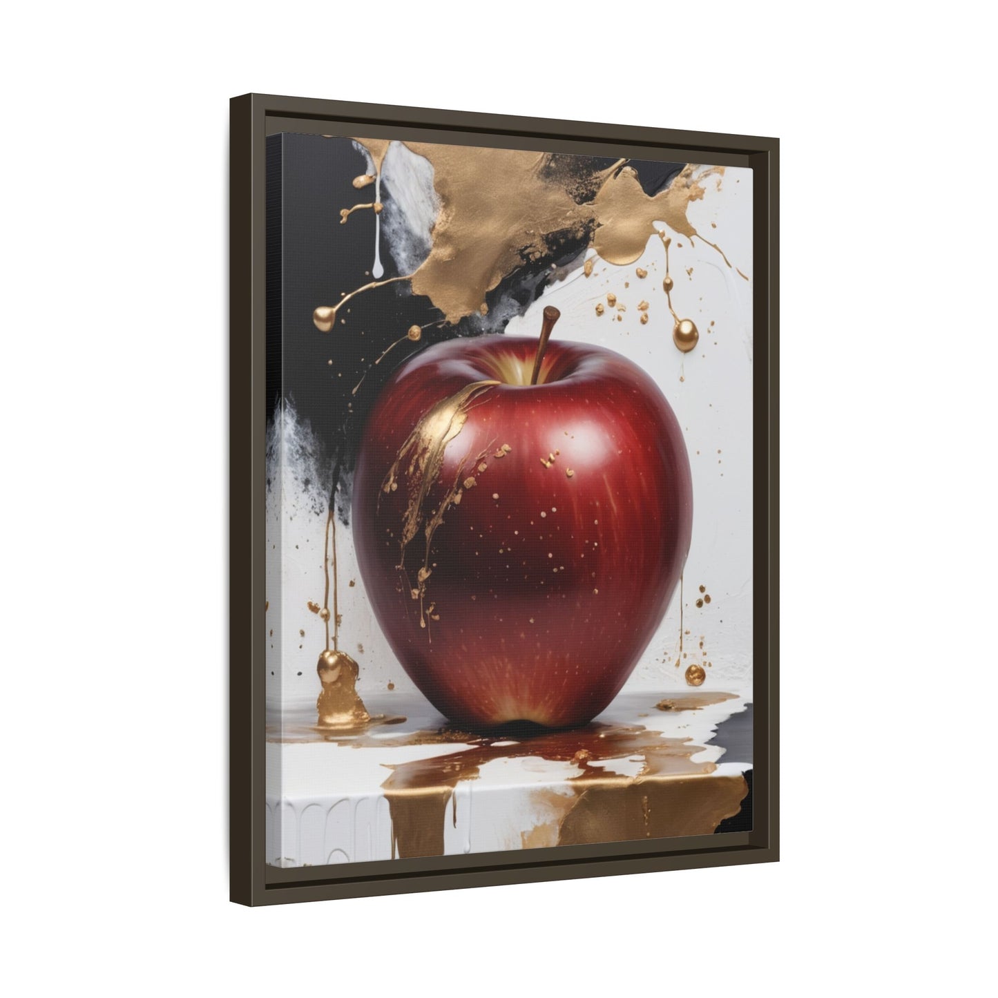 Elegant Apple Art Print - Multi-color Framed Canvas