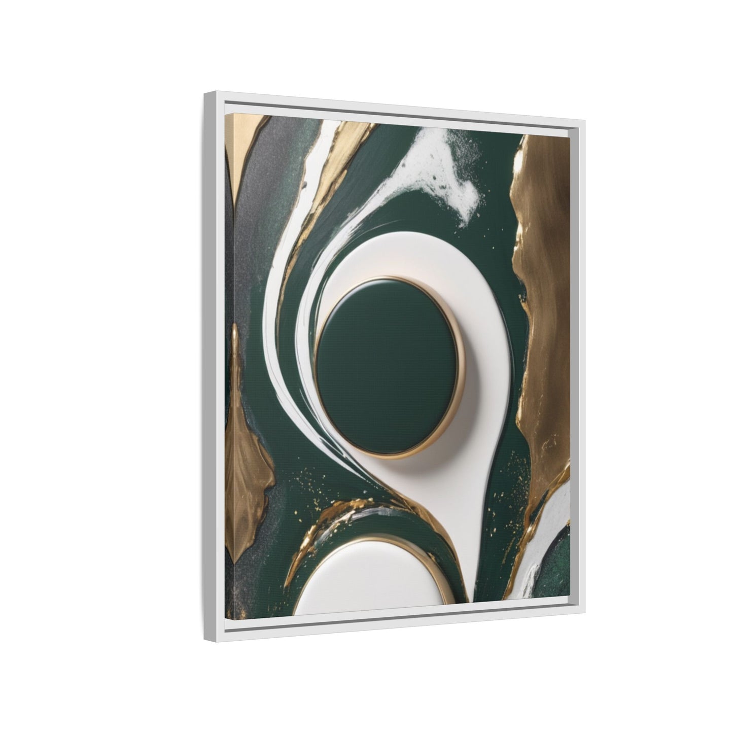 Elegant Abstract Framed Canvas Art - Modern Multi-Color Home Decor