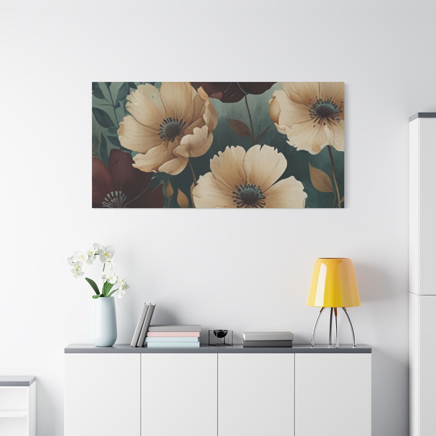 Floral Satin Canvas Art | Nature-Inspired Wall Décor