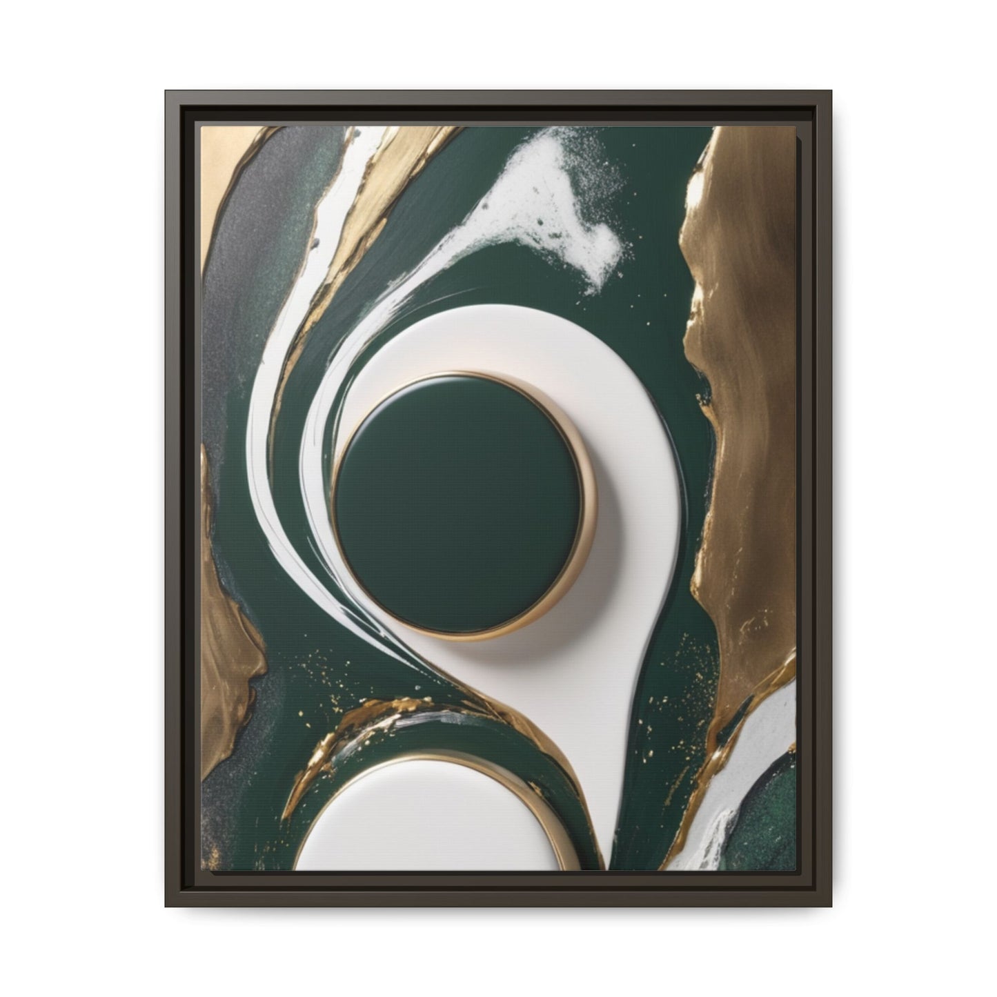Elegant Abstract Framed Canvas Art - Modern Multi-Color Home Decor