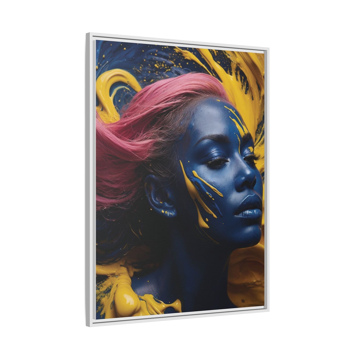 Vibrant Abstract Art Print - Multicolor Framed Canvas Wall Decor