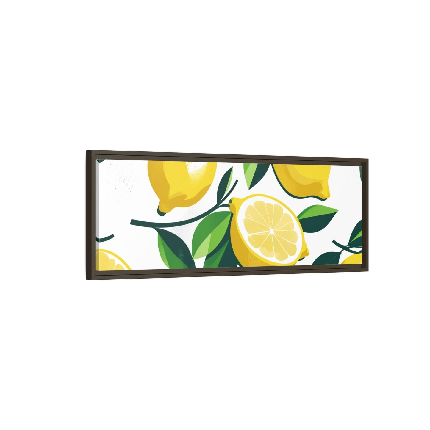 Lemon-Themed Framed Canvas Wall Art - Bright and Fresh Decor