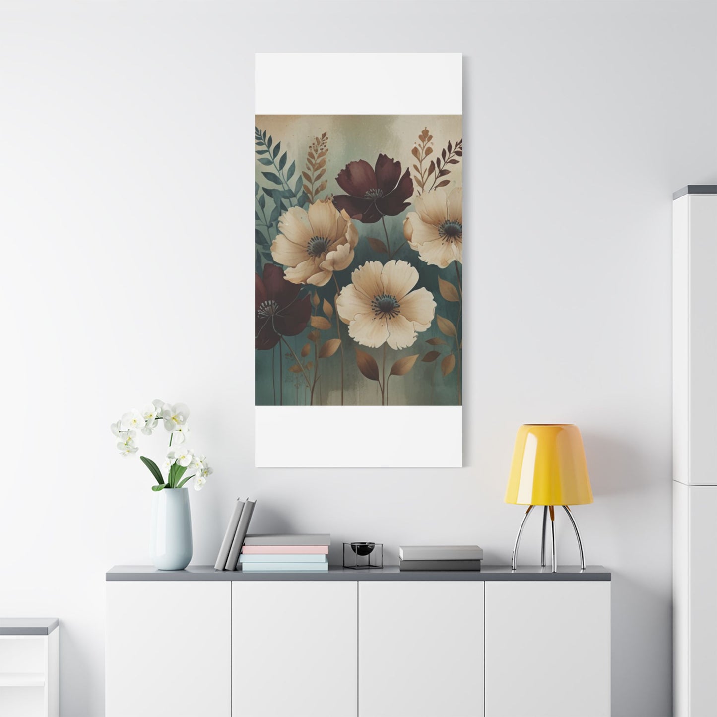 Floral Satin Canvas Art | Nature-Inspired Wall Décor