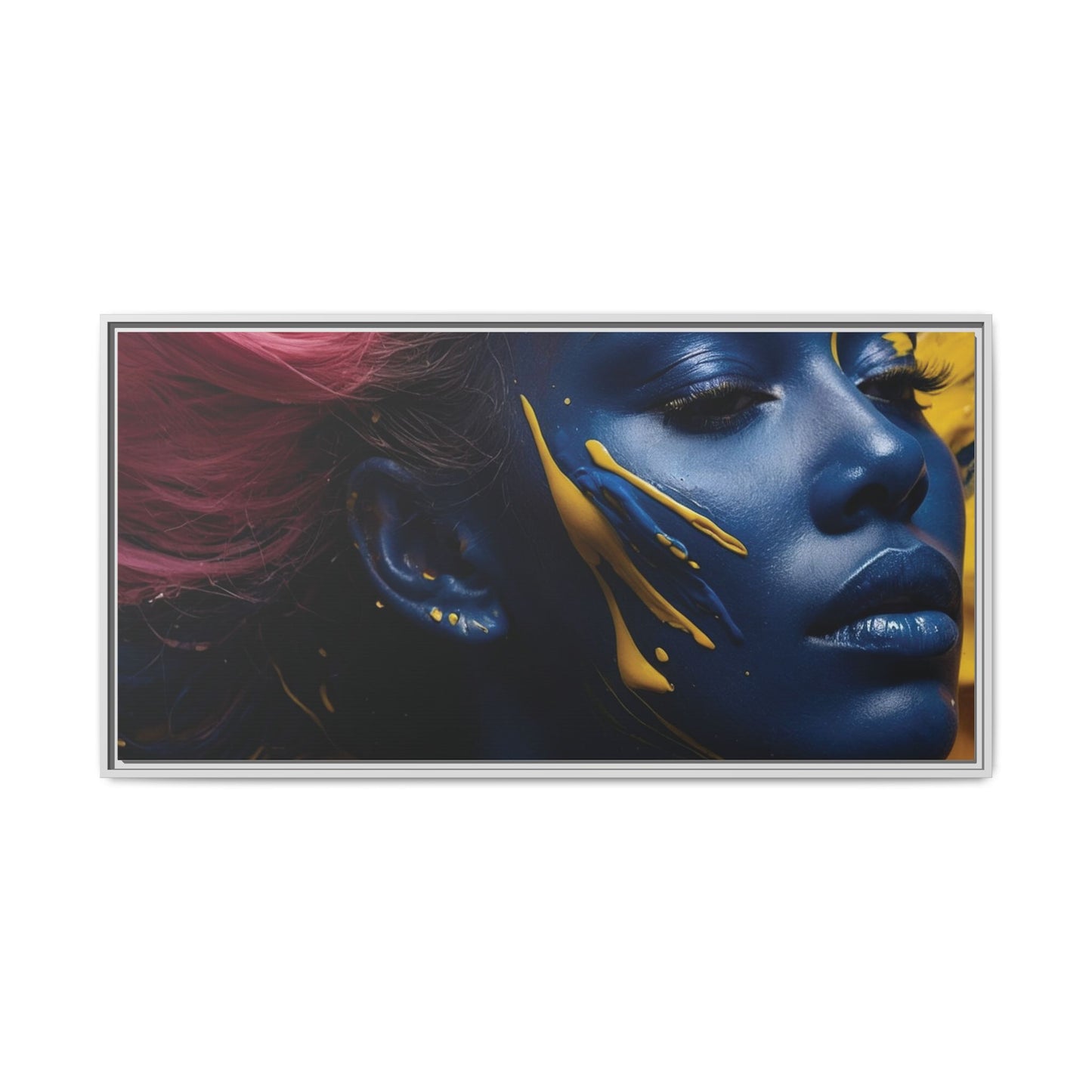 Vibrant Abstract Art Print - Multicolor Framed Canvas Wall Decor