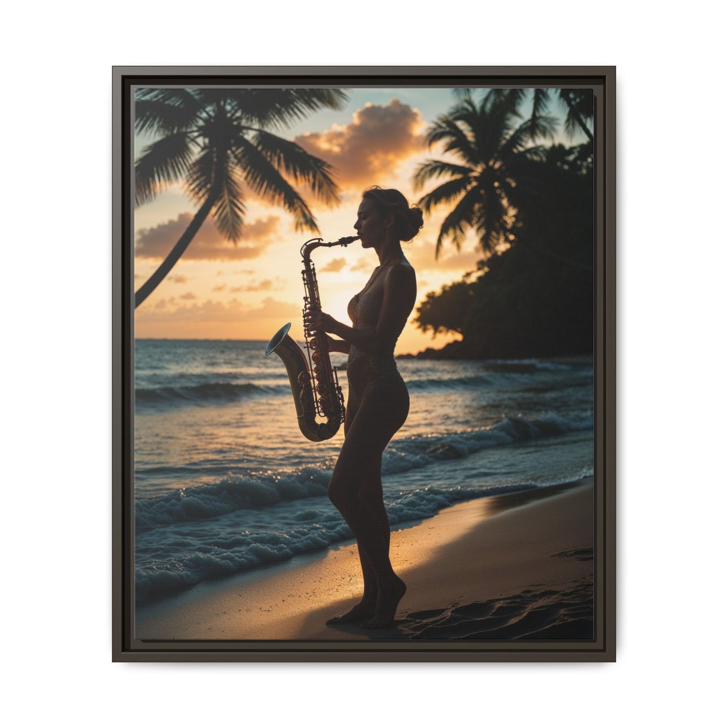 Saxophone Sunset on the beach