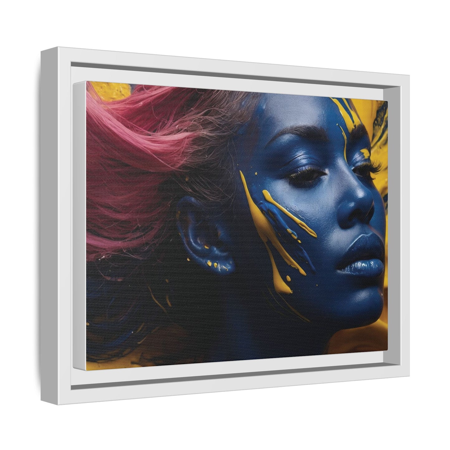 Vibrant Abstract Art Print - Multicolor Framed Canvas Wall Decor