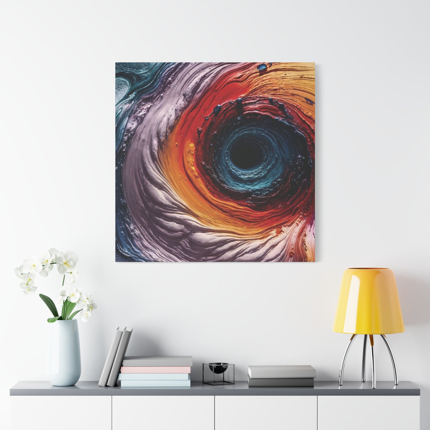 Vibrant Abstract Wall Art Canvas - Swirling Colors