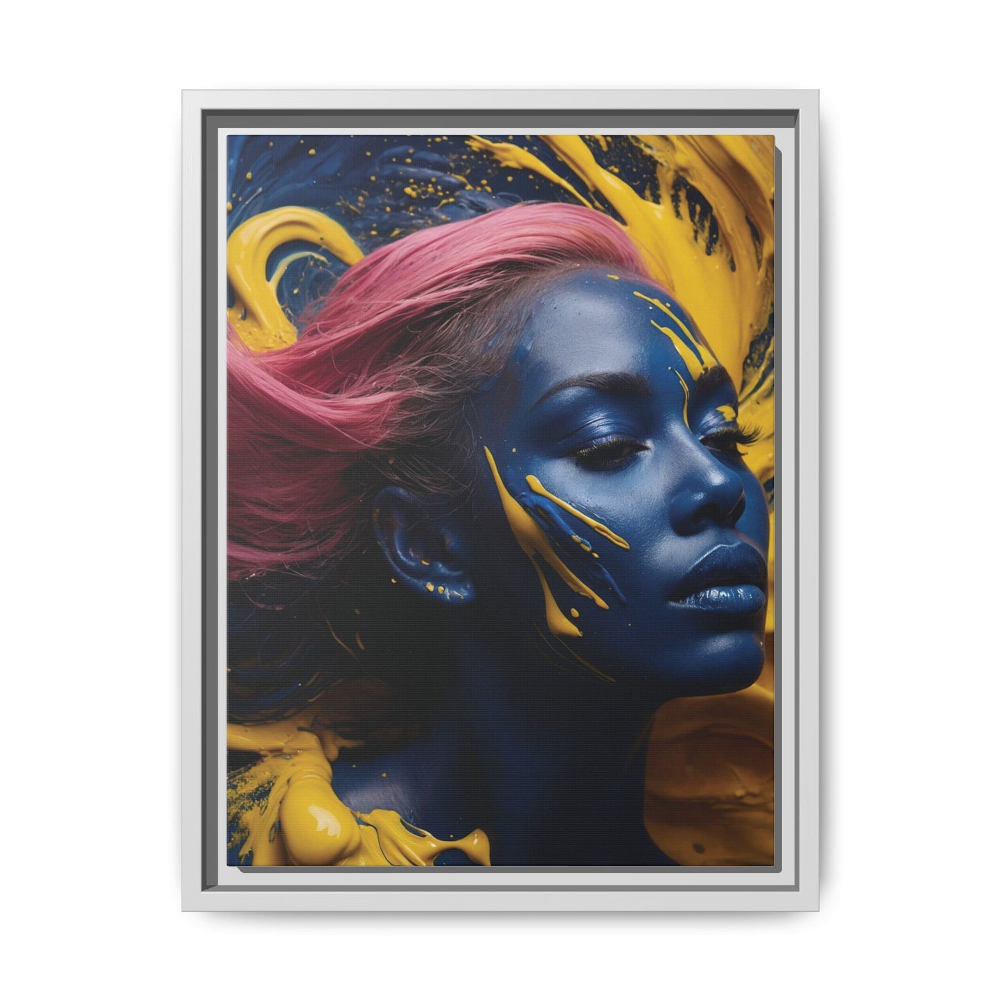 Vibrant Abstract Art Print - Multicolor Framed Canvas Wall Decor