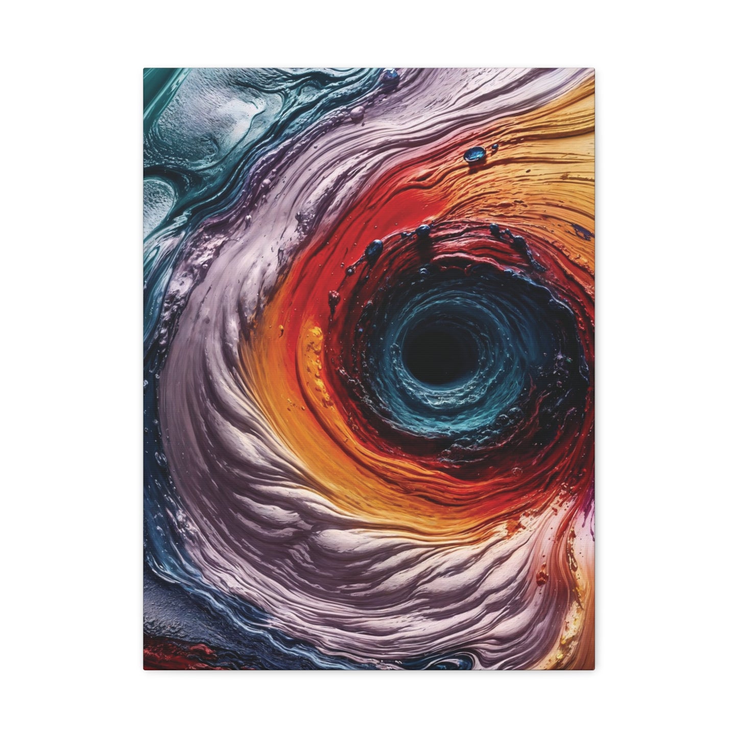 Vibrant Abstract Wall Art Canvas - Swirling Colors