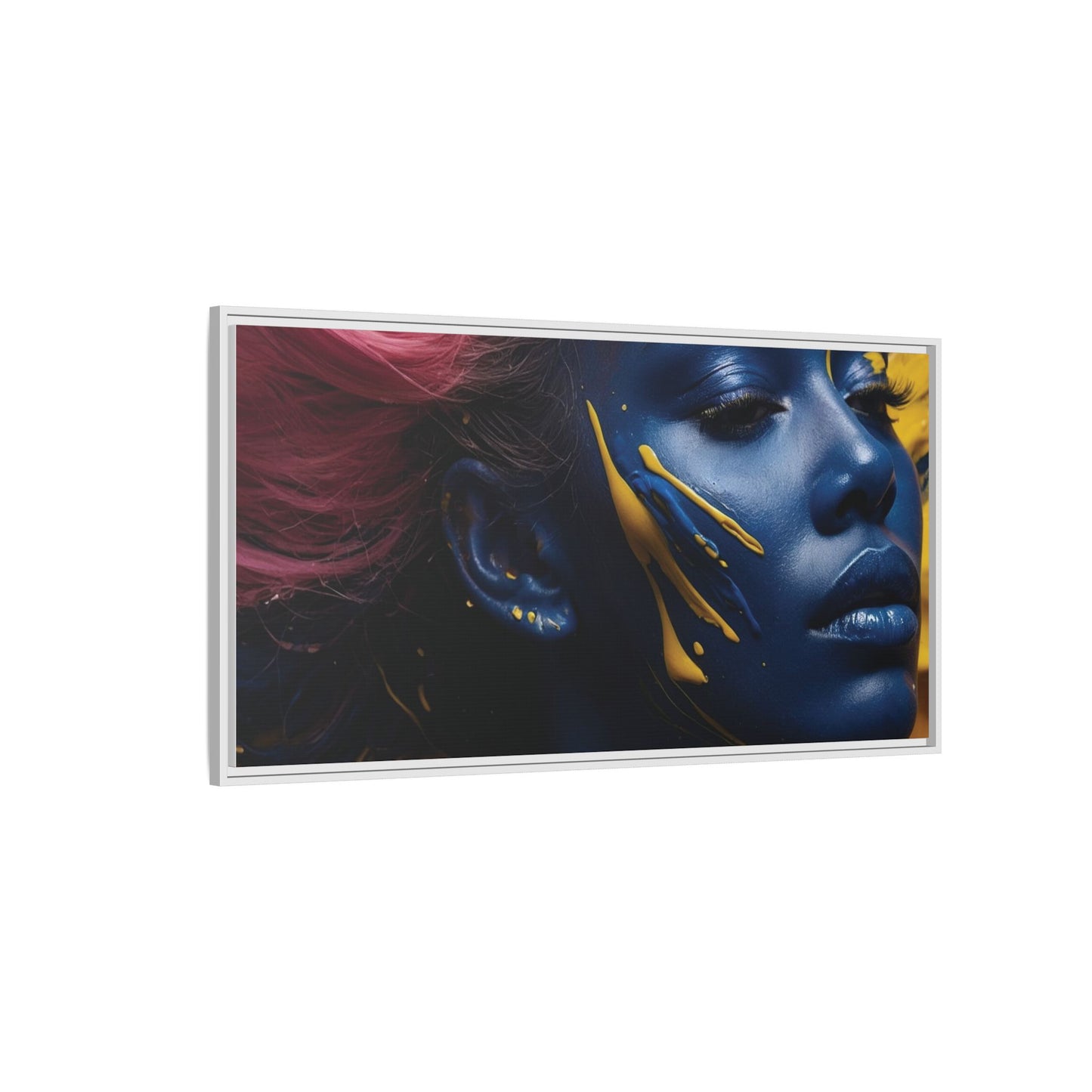 Vibrant Abstract Art Print - Multicolor Framed Canvas Wall Decor