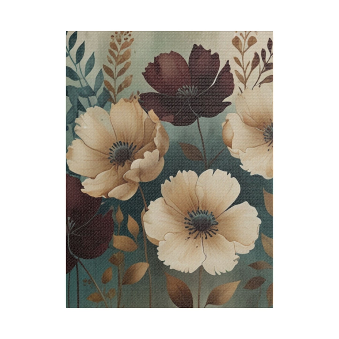 Floral Satin Canvas Art | Nature-Inspired Wall Décor