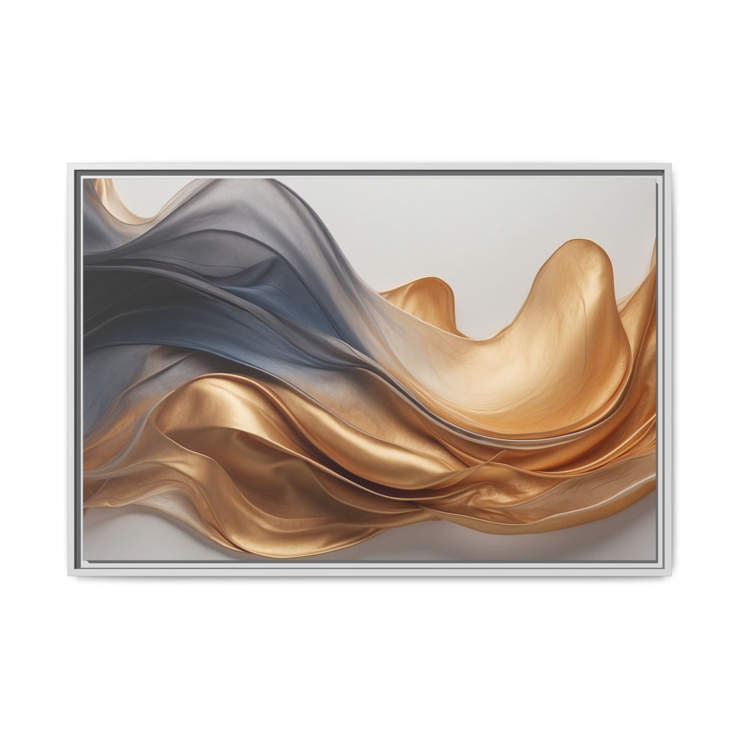 Abstract Matte Canvas Art Print - Framed Multi-color Wall Decor