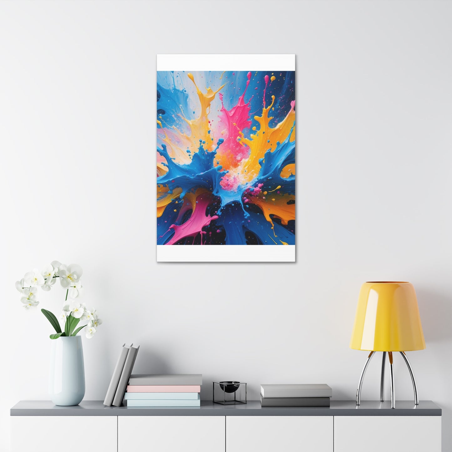 Vibrant Abstract Canvas Art - Colorful Splash Wall Decor
