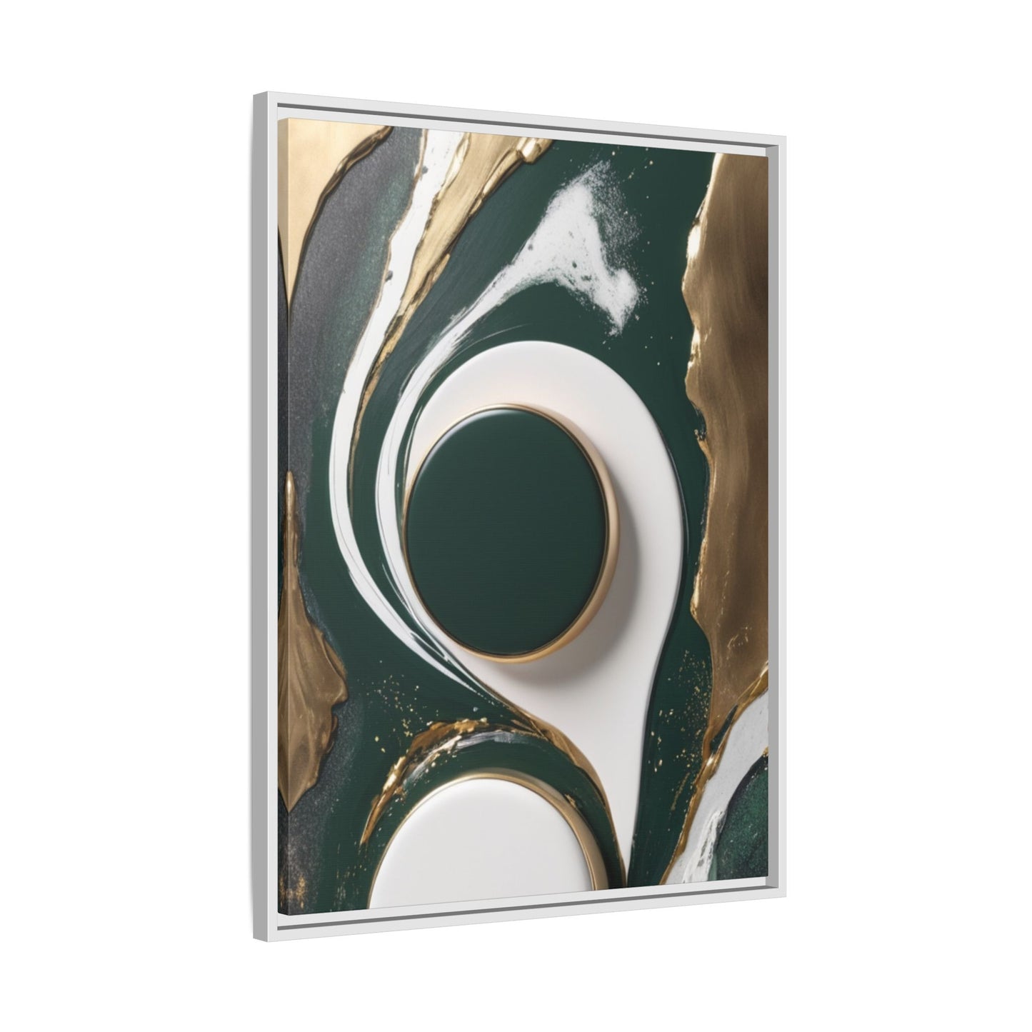 Elegant Abstract Framed Canvas Art - Modern Multi-Color Home Decor