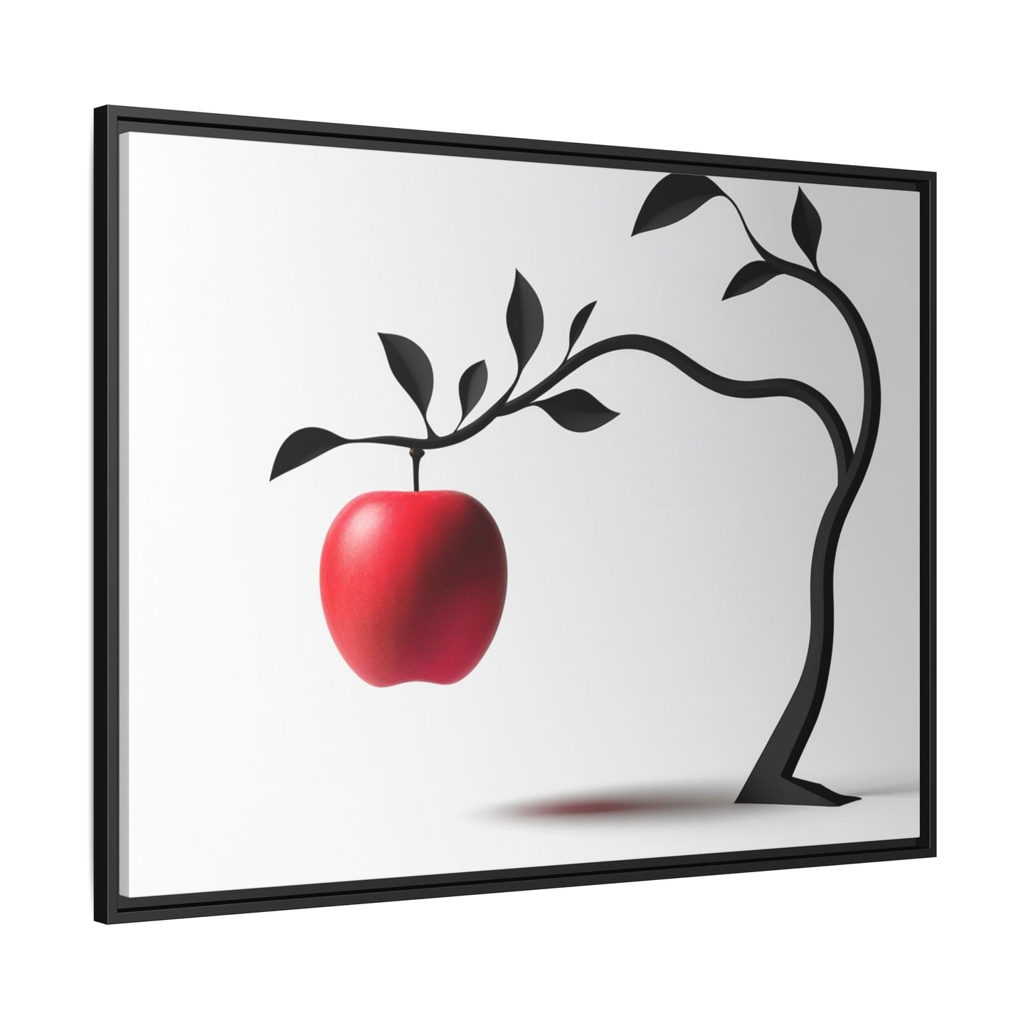 Modern Framed Canvas Art - Red Apple Tree Decor for Home & Office