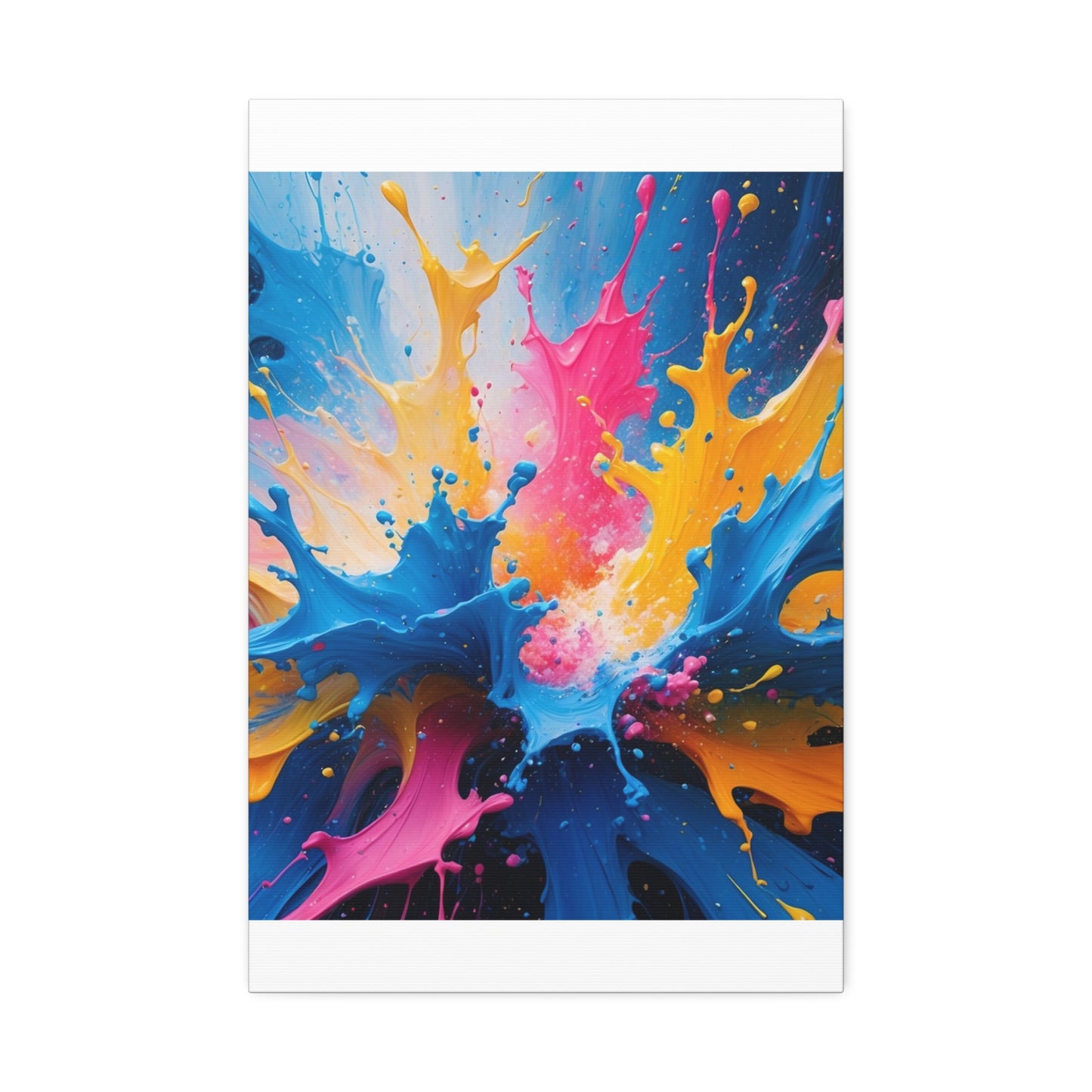 Vibrant Abstract Canvas Art - Colorful Splash Wall Decor